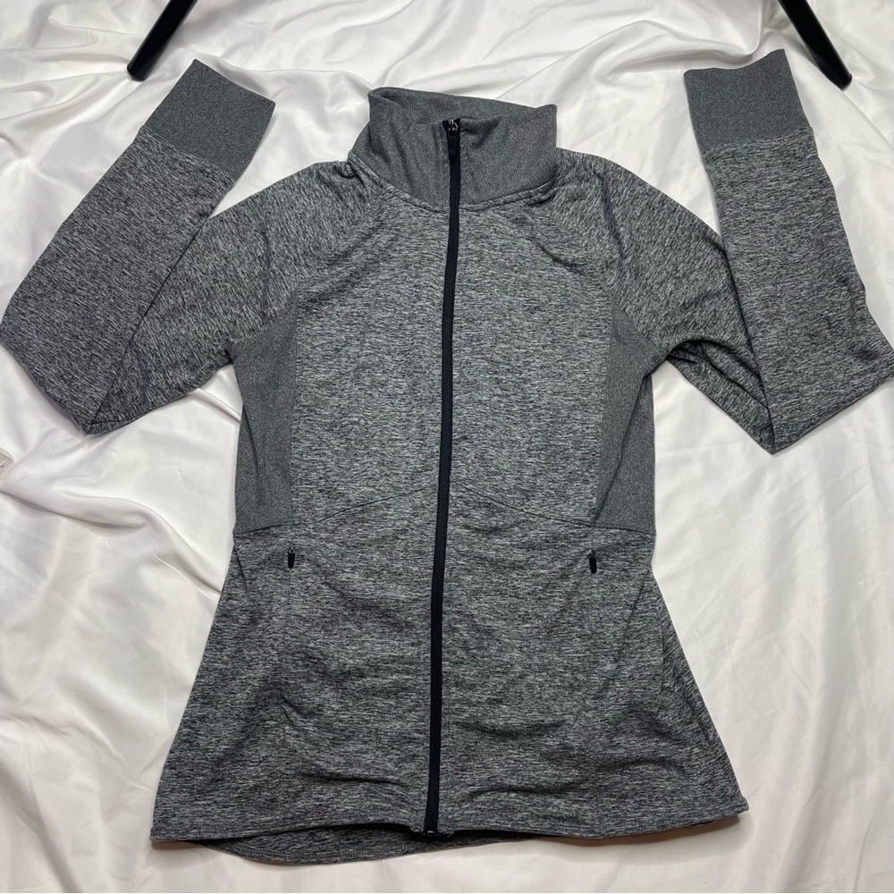 Champion Women's Heather Gray Zip-Up Jacket Size Medium